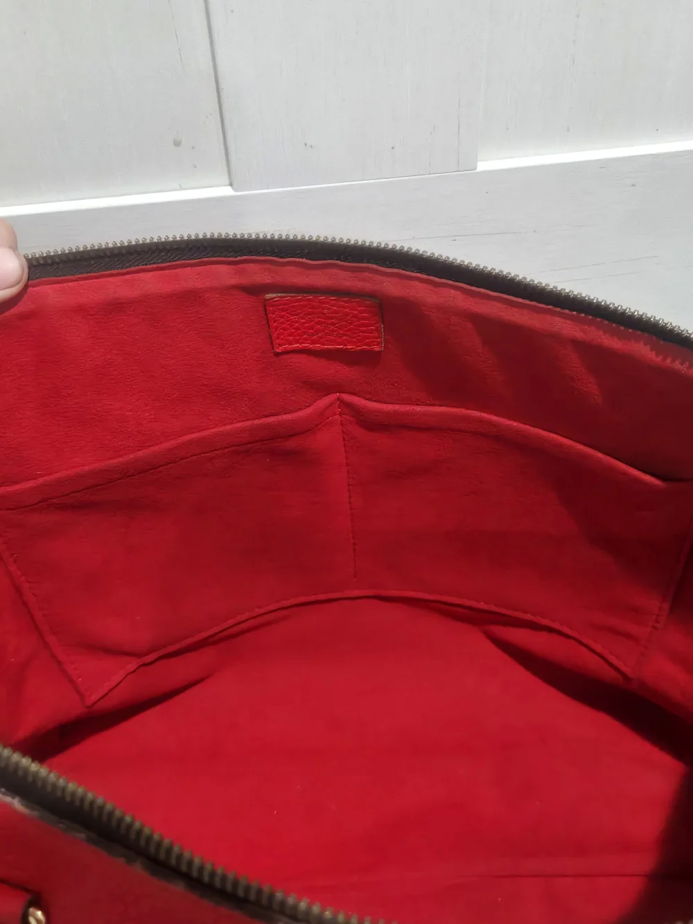 Louis Vuitton Estrela Monogram Canvas Shoulder Tote with Red Trim